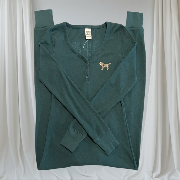 Green Holiday Jumpsuit with Gold Lettering - Picture 6 of 12